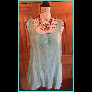 Aqua Flowy Top